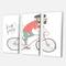 Designart - Hipster Man On A Bicycle - Children's Art Canvas Wall Art Print